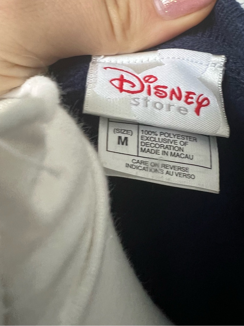 Vintage Winnie the Pooh Navy Fleece Sweatshirt Embroidered Disney Pullover M - Picture 5 of 5